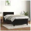 vidaXL Sommier à lattes de lit avec matelas Noir 90x200 cm Velours