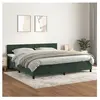 vidaXL Sommier à lattes de lit et matelas Vert foncé 200x200cm Velours