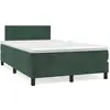 vidaXL Sommier à lattes de lit et matelas Vert foncé 120x200cm Velours