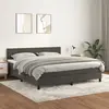 vidaXL Sommier à lattes de lit et matelas Gris foncé 160x200cm Velours
