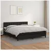vidaXL Sommier à lattes de lit avec matelas Noir 180x200 cm Similicuir