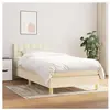 vidaXL Sommier à lattes de lit avec matelas Crème 90x200 cm Tissu