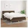 vidaXL Sommier à lattes de lit avec matelas Marron foncé 140x190 cm