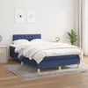 vidaXL Sommier à lattes de lit avec matelas Bleu 120x200 cm Tissu