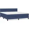 vidaXL Sommier à lattes de lit avec matelas Bleu 180x200 cm Tissu