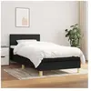 vidaXL Sommier à lattes de lit et matelas Noir 80x200 cm Tissu