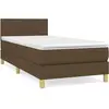 vidaXL Sommier à lattes de lit avec matelas Marron foncé 80x200 cm
