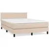 vidaXL Sommier à lattes de lit avec matelas Cappuccino 140x190 cm
