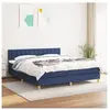 vidaXL Sommier à lattes de lit avec matelas Bleu 160x200 cm Tissu