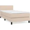vidaXL Sommier à lattes de lit avec matelas Cappuccino 90x200 cm