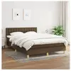 vidaXL Sommier à lattes de lit avec matelas Marron foncé 140x200 cm
