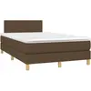 Non communiqué vidaXL Sommier à lattes de lit avec matelas Marron foncé 120x200 cm