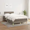 vidaXL Sommier à lattes de lit avec matelas Taupe 120x200 cm Tissu