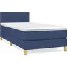 vidaXL Sommier à lattes de lit avec matelas Bleu 80x200 cm Tissu