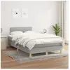 vidaXL Sommier à lattes de lit avec matelas Gris clair 120x200cm Tissu