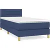 vidaXL Sommier à lattes de lit avec matelas Bleu 80x200 cm Tissu
