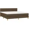 vidaXL Sommier à lattes de lit avec matelas Marron foncé 180x200 cm