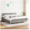vidaXL Sommier à lattes de lit avec matelas Gris clair 180x200cm Tissu
