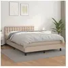 vidaXL Sommier à lattes de lit avec matelas Cappuccino 140x200 cm