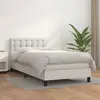 vidaXL Sommier à lattes de lit avec matelas Blanc 90x190 cm Similicuir