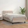 vidaXL Sommier à lattes de lit avec matelas Cappuccino 100x200 cm
