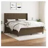 vidaXL Sommier à lattes de lit avec matelas Marron foncé 180x200 cm
