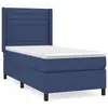 vidaXL Sommier à lattes de lit avec matelas Bleu 80x200 cm Tissu