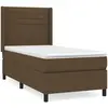 vidaXL Sommier à lattes de lit avec matelas Marron foncé 90x190 cm
