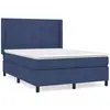 vidaXL Sommier à lattes de lit avec matelas Bleu 140x200 cm Tissu