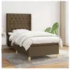 vidaXL Sommier à lattes de lit avec matelas Marron foncé 80x200 cm