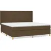 vidaXL Sommier à lattes de lit avec matelas Marron foncé 200x200 cm
