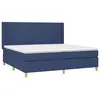 vidaXL Sommier à lattes de lit avec matelas Bleu 200x200 cm Tissu