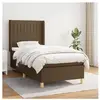 vidaXL Sommier à lattes de lit avec matelas Marron foncé 80x200 cm