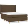 vidaXL Sommier à lattes de lit avec matelas Marron foncé 140x200 cm