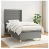 vidaXL Sommier à lattes de lit et matelas Gris foncé 90x190 cm Tissu