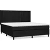 vidaXL Sommier à lattes de lit avec matelas Noir 160x200 cm Tissu