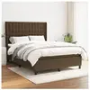 vidaXL Sommier à lattes de lit avec matelas Marron foncé 140x200 cm