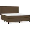 vidaXL Sommier à lattes de lit avec matelas Marron foncé 180x200 cm
