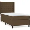 vidaXL Sommier à lattes de lit avec matelas Marron foncé 100x200 cm