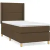 vidaXL Sommier à lattes de lit avec matelas Marron foncé 90x190 cm