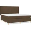 vidaXL Sommier à lattes de lit avec matelas Marron foncé 160x200 cm