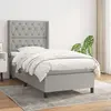 vidaXL Sommier à lattes de lit avec matelas Gris clair 80x200 cm Tissu