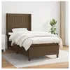 vidaXL Sommier à lattes de lit avec matelas Marron foncé 90x190 cm