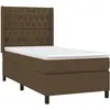 vidaXL Sommier à lattes de lit avec matelas Marron foncé 100x200 cm