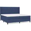 vidaXL Sommier à lattes de lit avec matelas Bleu 200x200 cm Tissu