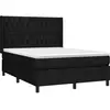 vidaXL Sommier à lattes de lit avec matelas Noir 140x190 cm Tissu