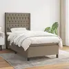 vidaXL Sommier à lattes de lit avec matelas Taupe 90x190 cm Tissu