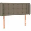 vidaXL Tête de lit à LED Taupe 83x16x78/88 cm Tissu