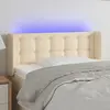 vidaXL Tête de lit à LED Crème 83x16x78/88 cm Tissu