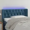 vidaXL Tête de lit à LED Bleu foncé 103x16x78/88 cm Velours